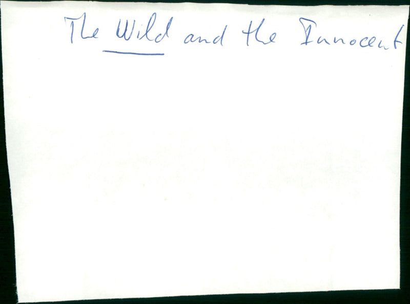 The Wild and the Innocent - Vintage Photograph