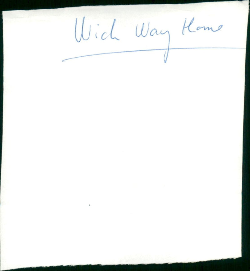 Which Way Home - Vintage Photograph