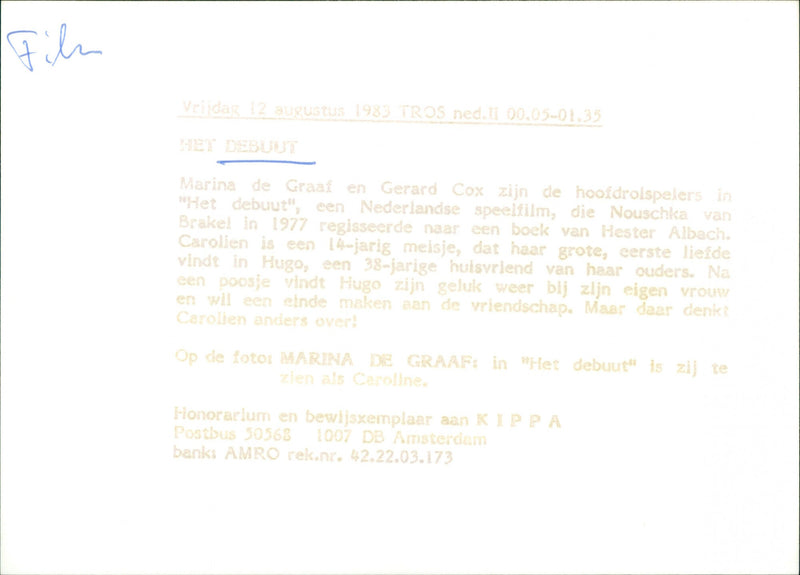 Marina de Graaf - Vintage Photograph