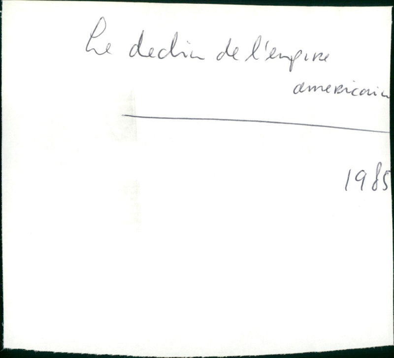 Le Déclin de l'empire américain - Vintage Photograph