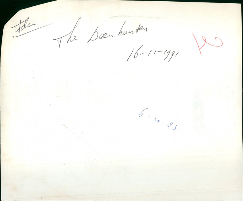 The Deer Hunter - Vintage Photograph