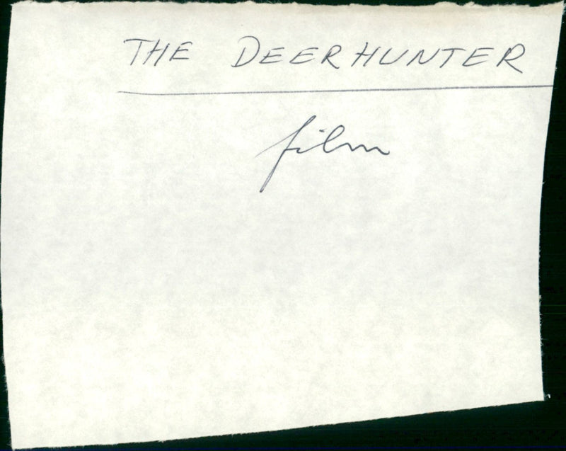 The Deer Hunter - Vintage Photograph