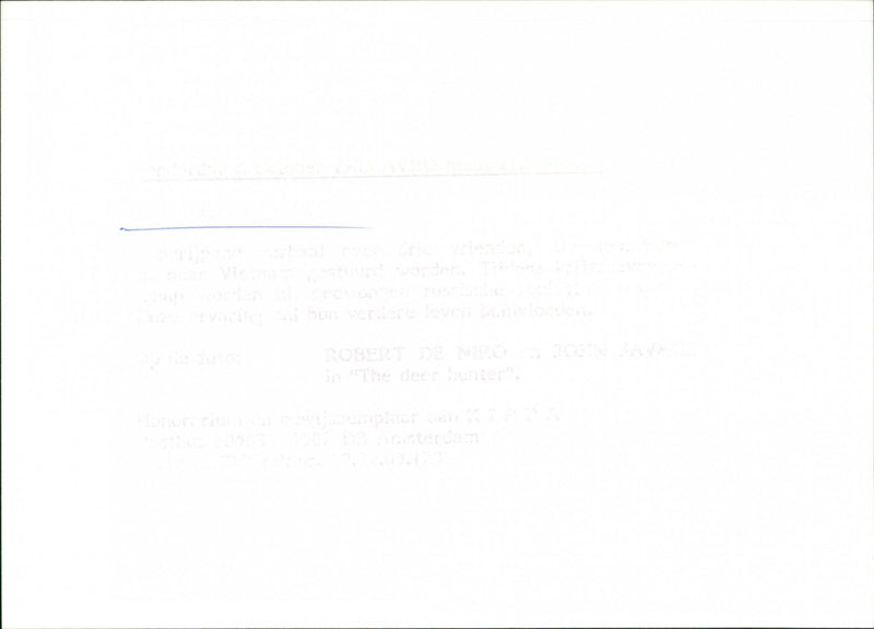 The Deer Hunter - Vintage Photograph