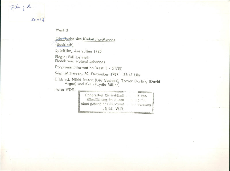 Gia Garides, David Argue and Lydia Miller - Vintage Photograph