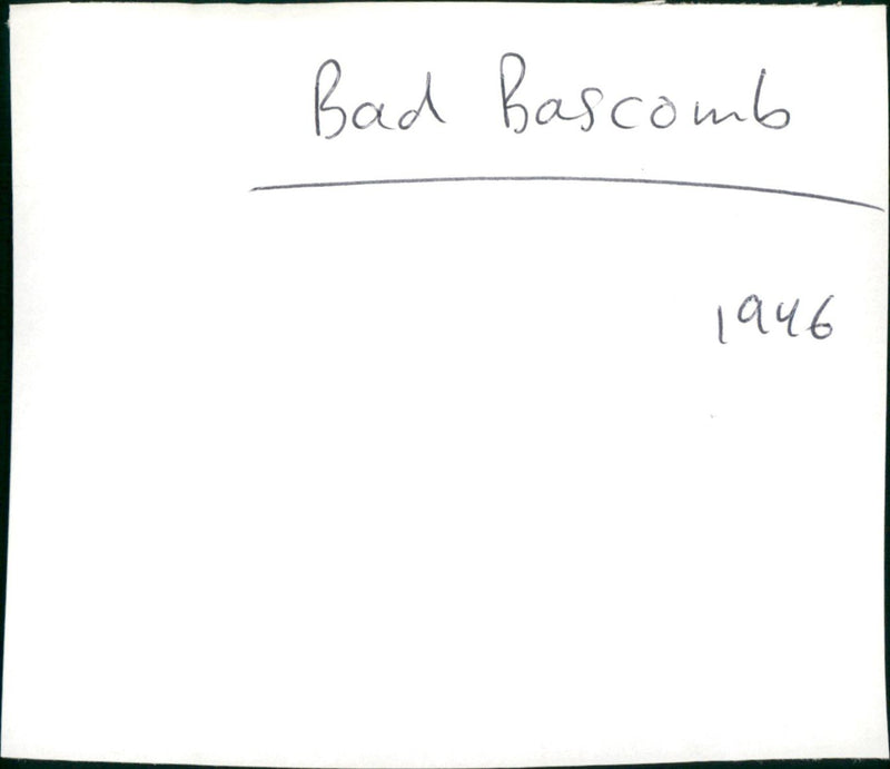 Bad Bascomb 1946 - Vintage Photograph