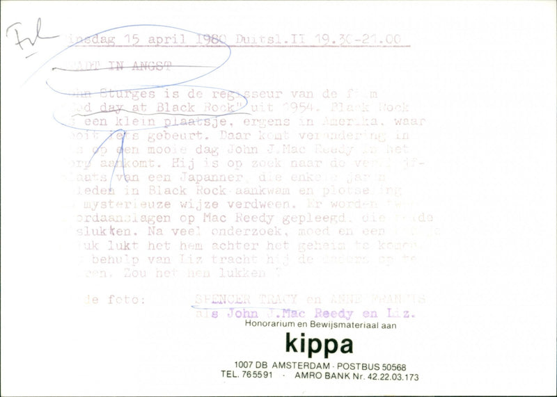 Spencer Tracy and Anne Francis - Vintage Photograph