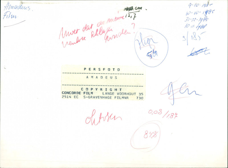 Amadeus - Vintage Photograph