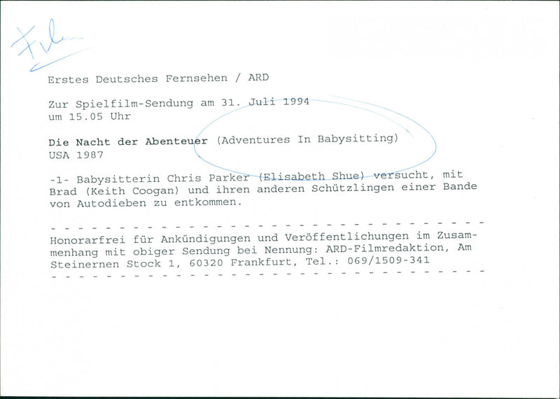 Adventures in Babysitting 1987 - Vintage Photograph