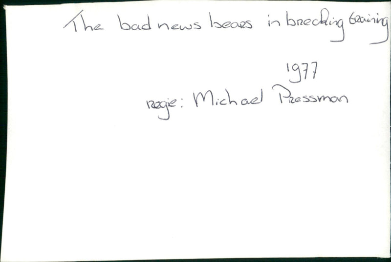 The Bad News Bears in Breaking Training 1977 - Vintage Photograph