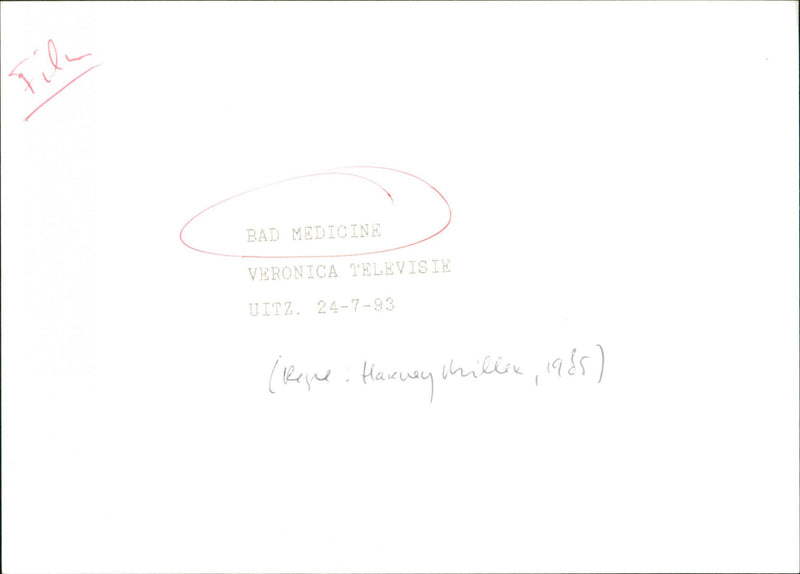 Bad Medicine 1985 - Vintage Photograph