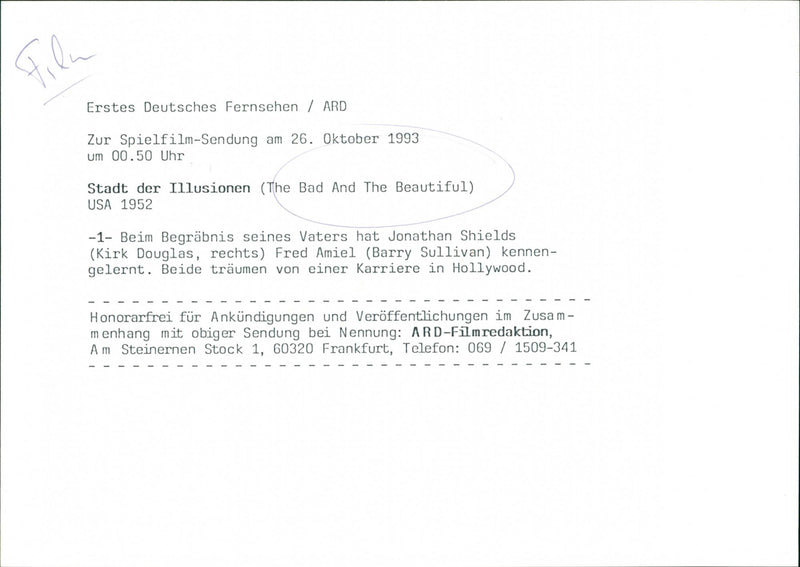 The Bad and The Beautiful 1952 - Vintage Photograph