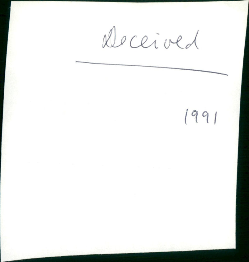 Deceived - Vintage Photograph