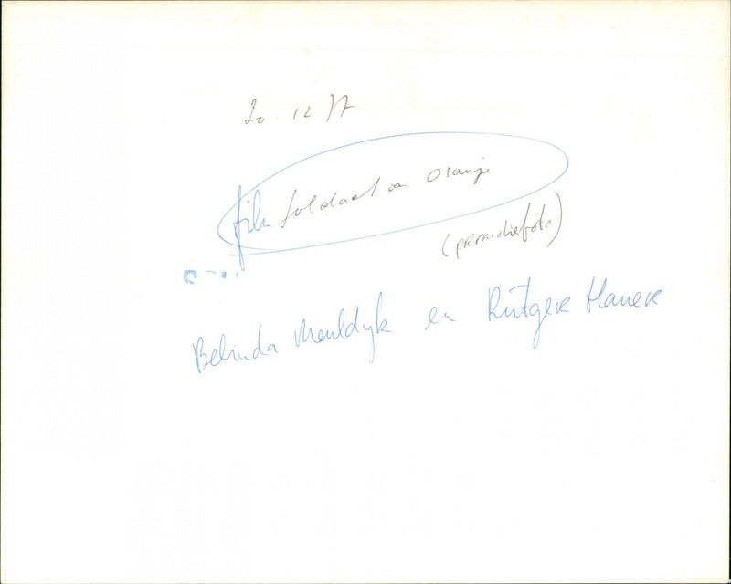 Belinda Meuldijk and Rutger Hauer - Vintage Photograph