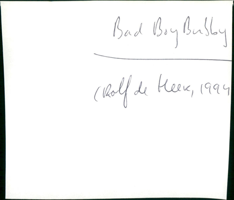 Bad Boy Bubby 1994 - Vintage Photograph