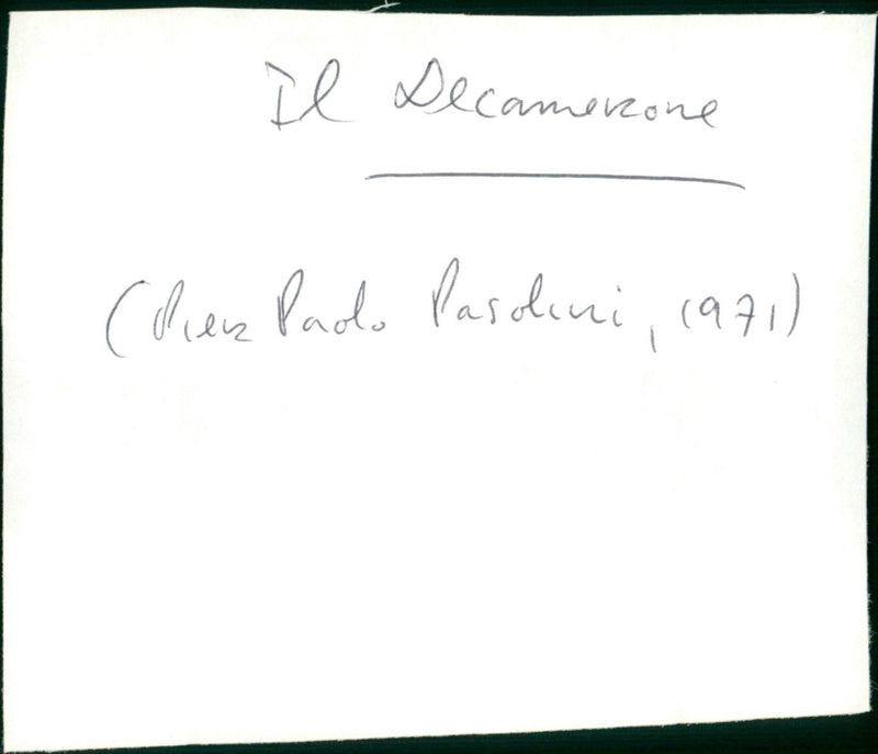 Il Decamerone - Vintage Photograph