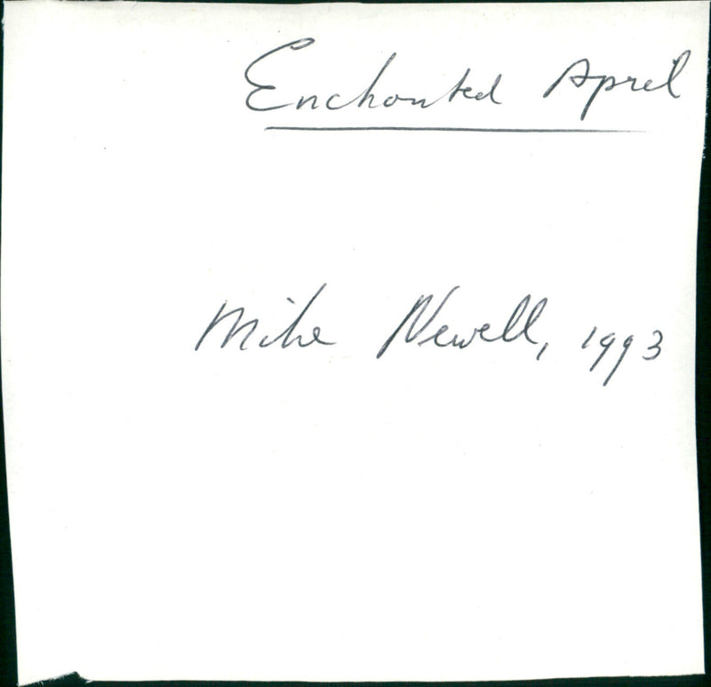 Enchanted April 1993 - Vintage Photograph