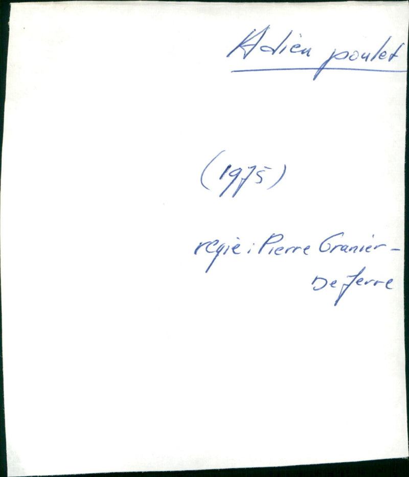 Adieu Poulet (The French Detective) 1975 - Vintage Photograph