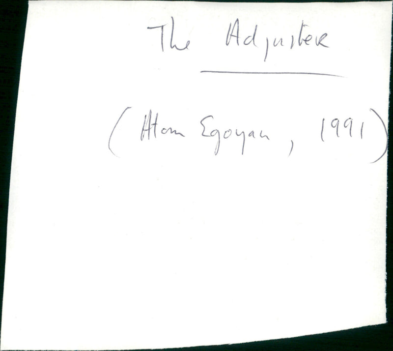The Adjuster 1991 - Vintage Photograph