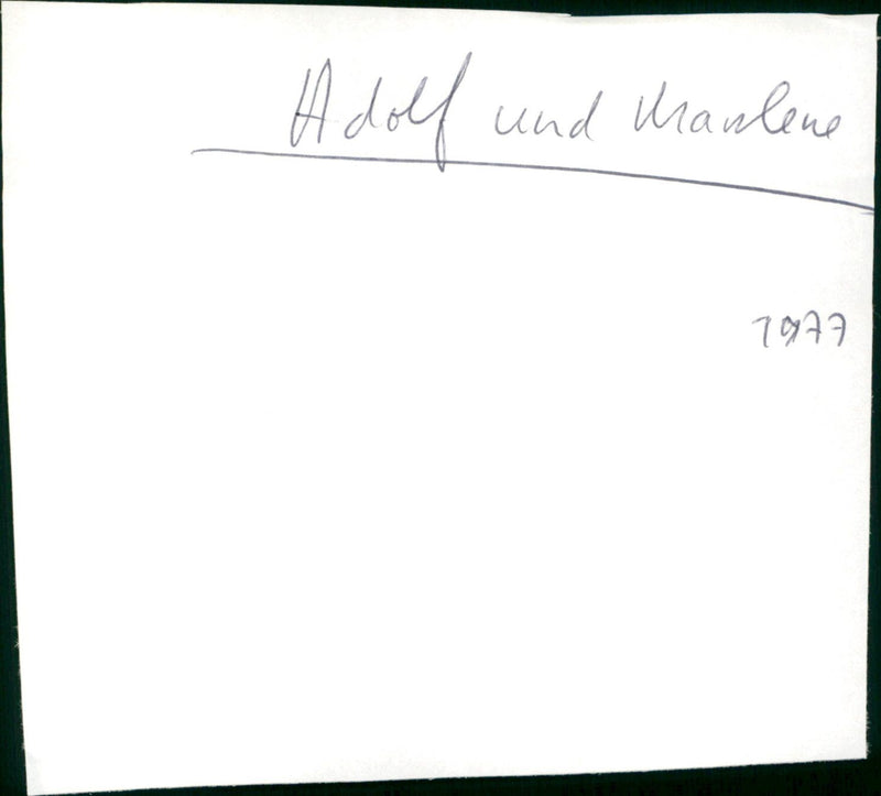 Adolf und Marlene 1977 - Vintage Photograph