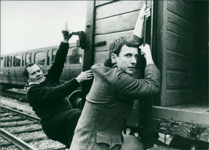 Bernard Fresson and Mathieu Carriere - Soldat Richter - Vintage Photograph