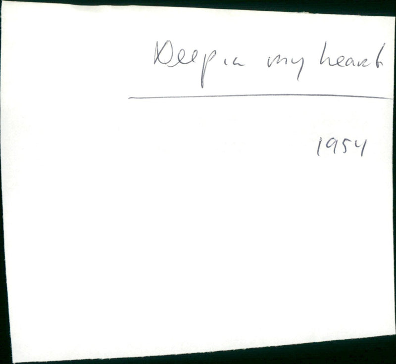 Deep in My Heart - Vintage Photograph