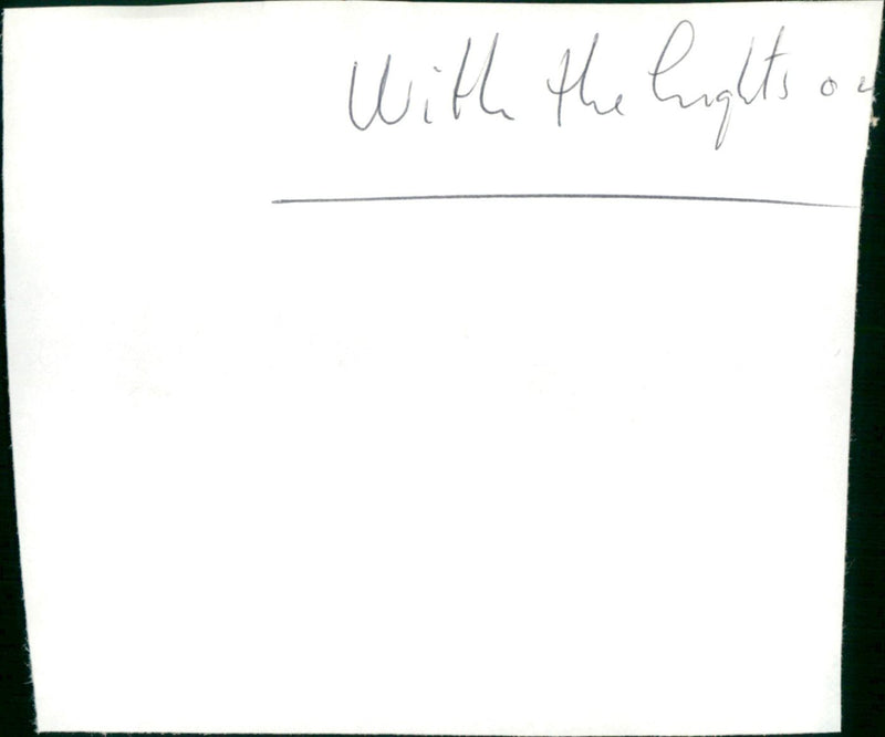 with the lights on - Vintage Photograph