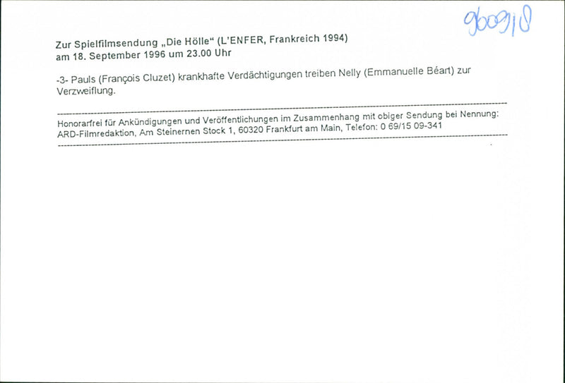 François Cluzet and Emmanuelle Béart - Vintage Photograph