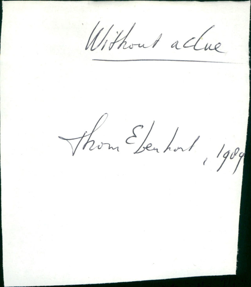 Without a Clue - Vintage Photograph