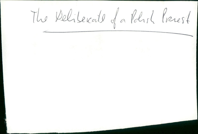 The Deliberate Death of a Polish Priest - Vintage Photograph