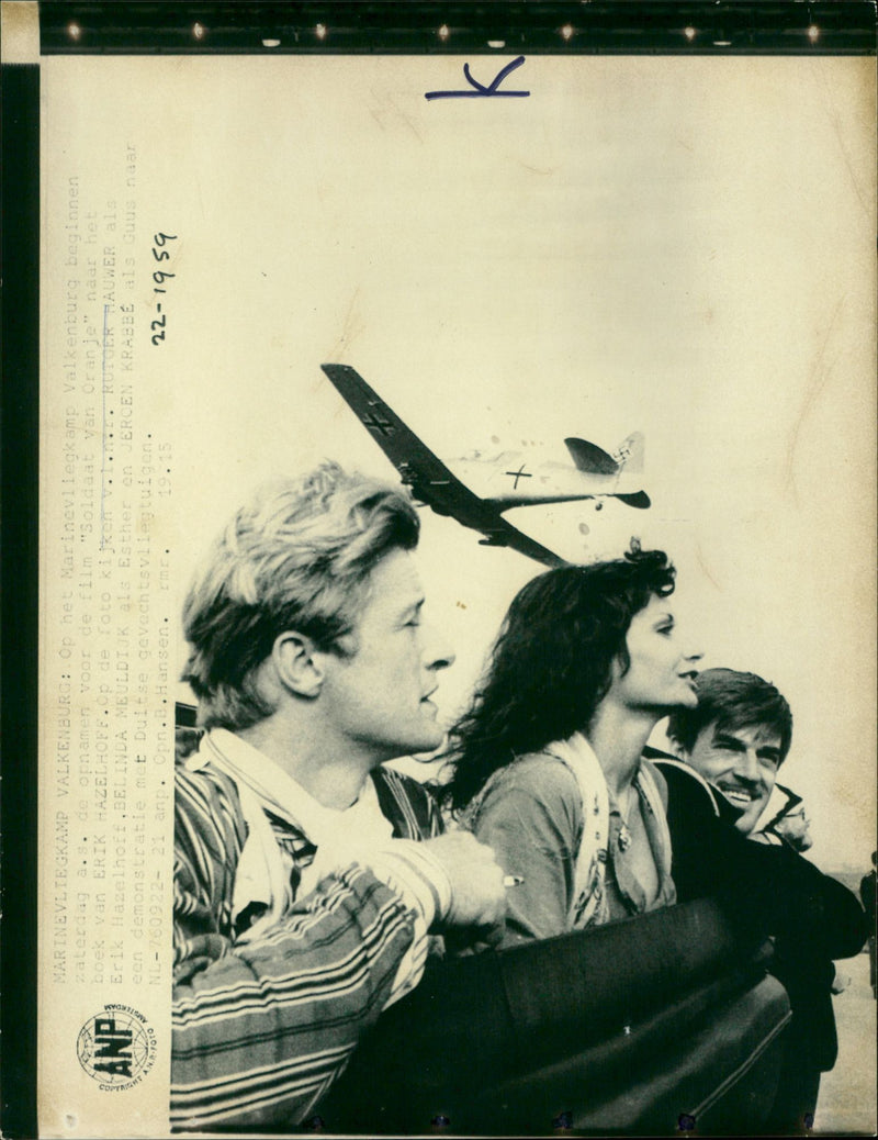 Rutger Hauer, Belinda Meuldijk and Jeroen Krabbé - Vintage Photograph