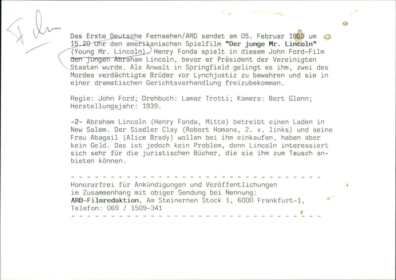 Young Mr. Lincoln - Vintage Photograph