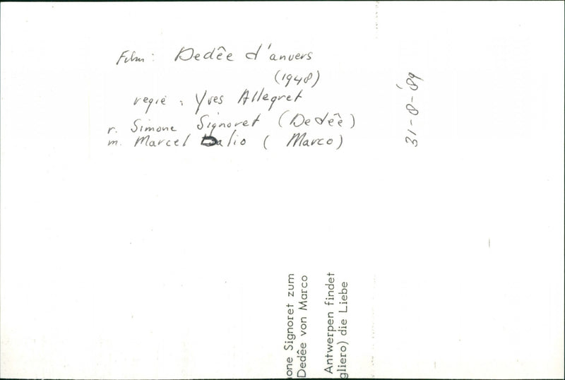 Dedee d'Anvers - Vintage Photograph