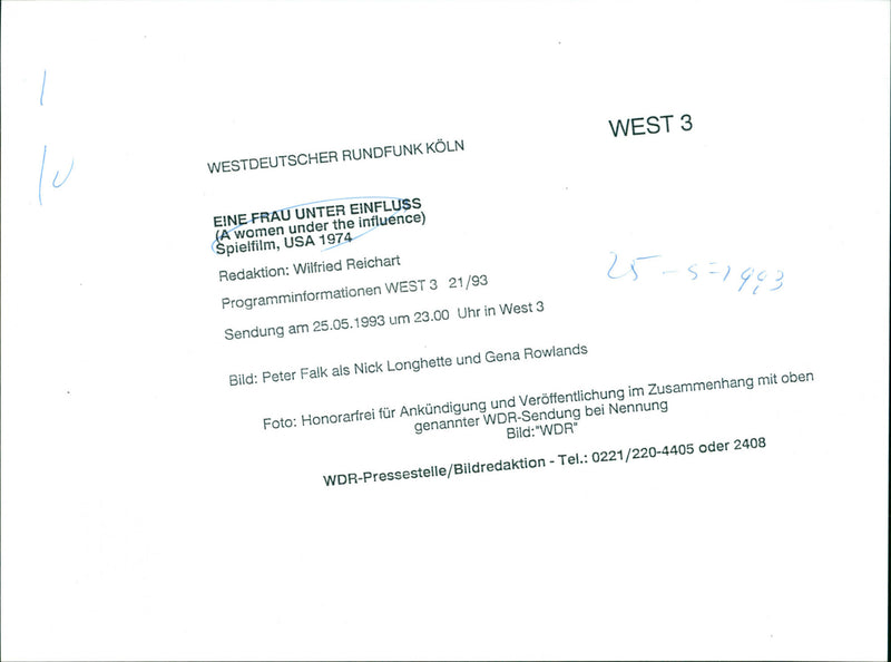 Peter Falk and Gena Rowlands - A Woman Under the Influence - Vintage Photograph