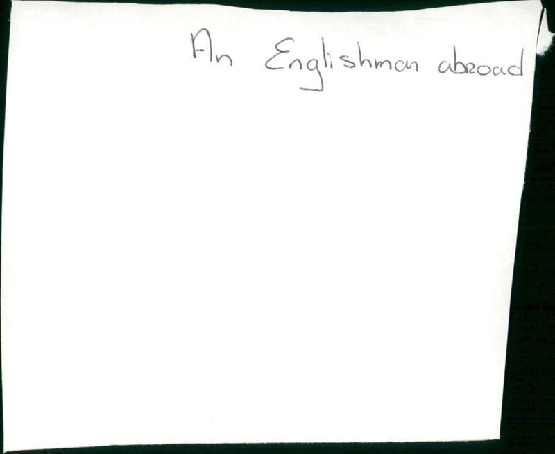 An Englishman Abroad - Vintage Photograph