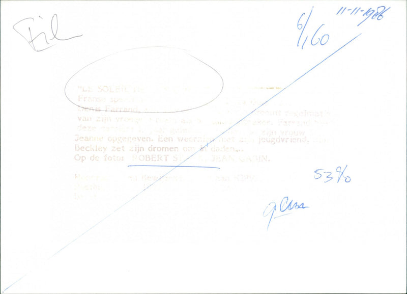 Robert Stack and Jean Gabin - Vintage Photograph