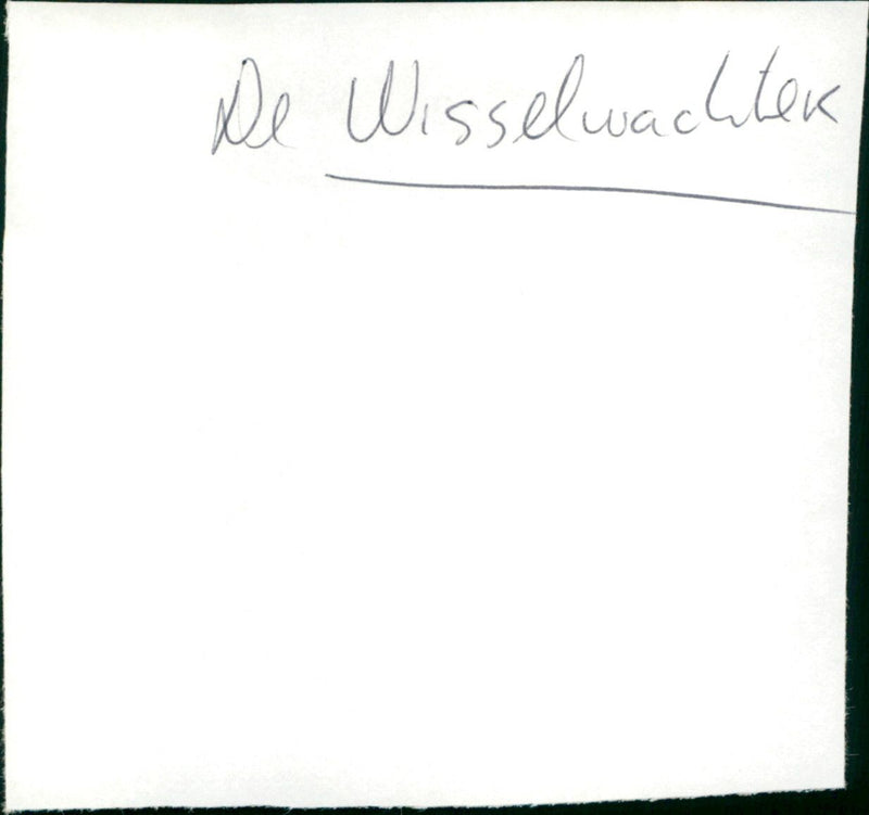 De Wisselwachter - Vintage Photograph