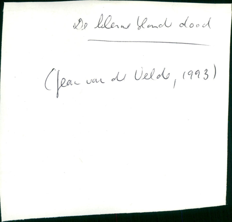 De kleine blonde dood - Vintage Photograph