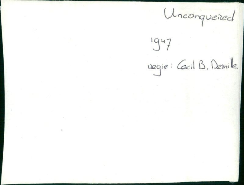 Unconquered - Vintage Photograph