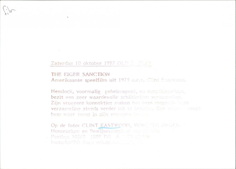 Clint Eastwood and Vonetta McGee - Vintage Photograph