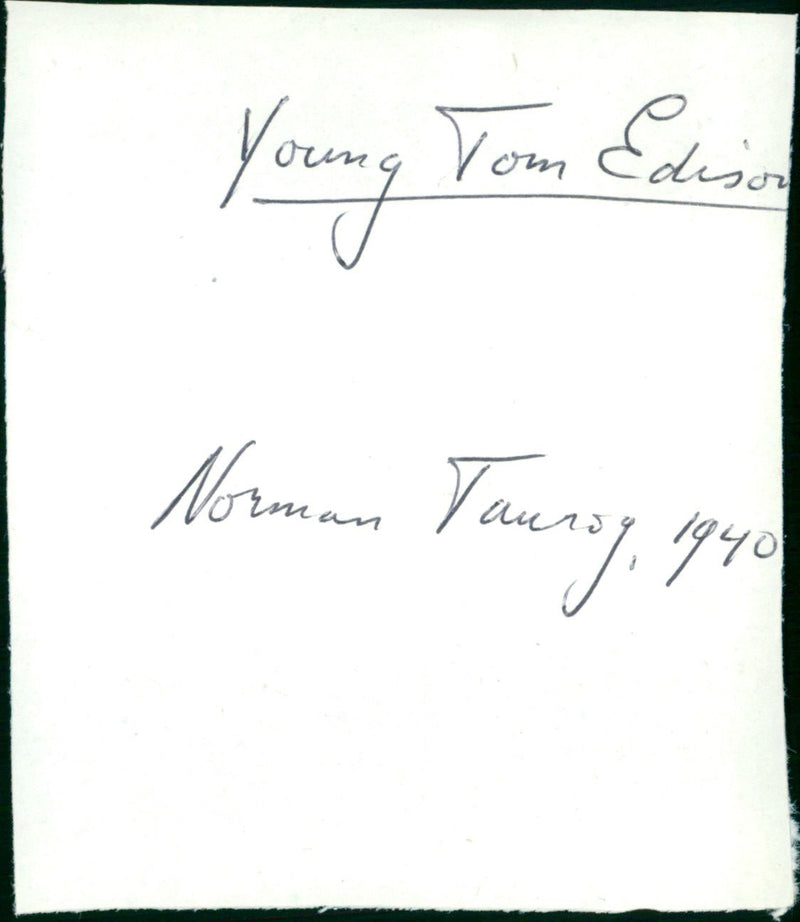Young Tom Edison - Vintage Photograph