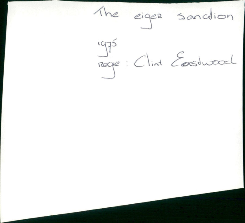 The Eiger Sanction 1975 - Vintage Photograph