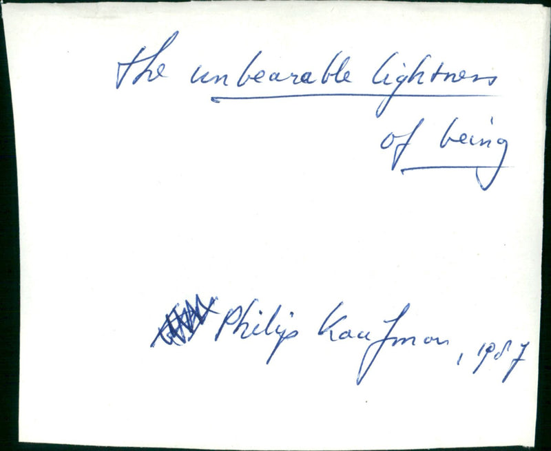 The Unbearable Lightness of Being - Vintage Photograph