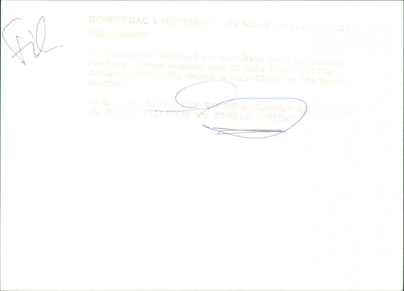 Jim van der Woude and Johnny Kraaijkamp Jr. - Vintage Photograph