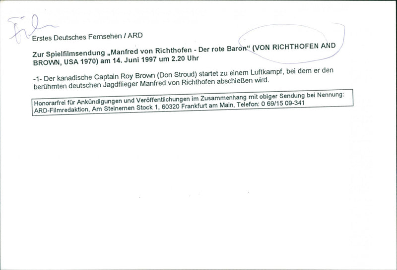 Don Stroud - Von Richthofen and Brown - Vintage Photograph