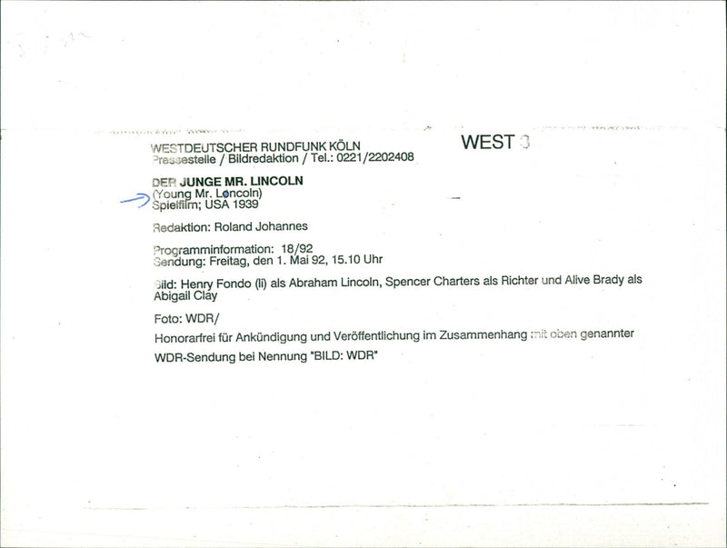 Young Mr. Lincoln - Vintage Photograph