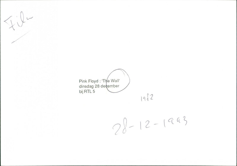 Pink Floyd: The Wall - Vintage Photograph