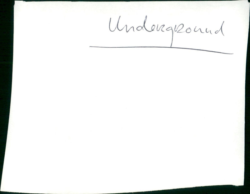 Underground - Vintage Photograph