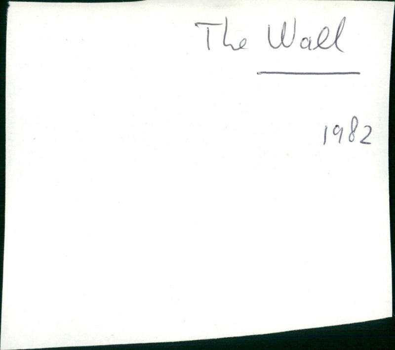 The Wall - Vintage Photograph