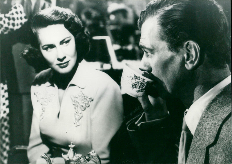 Alida Valli and Joseph Cotten - Walk Softly, Stranger - Vintage Photograph