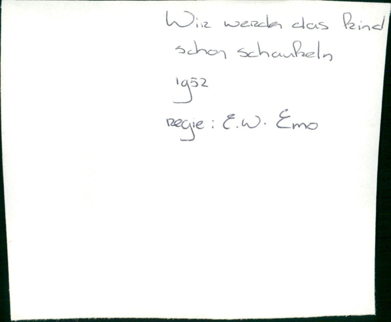 Wir werden das Kind schon schaukeln - Vintage Photograph